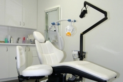 White dental chair for examination